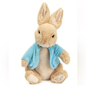 Gund classic Peter Rabbit with blue coat and embroidered paw.